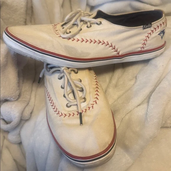 Keds Cream and red Toronto Blue Jays Sneakers size 19 - Picture 5 of 8